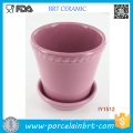 Fancy Lovely Pink with Ripple Ceramic Plant Pot